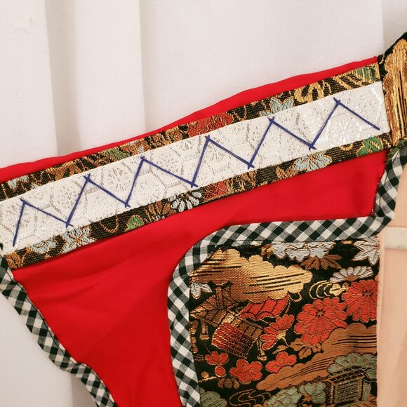 Unisex Asian Red Multicolor Beautiful Pattern Traditional Clothing Long Vest - Picture 6 of 15